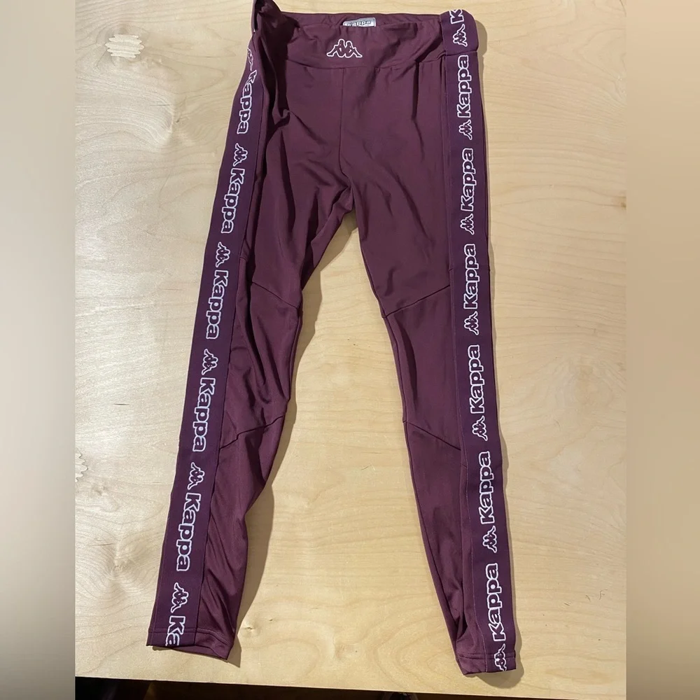 Kappa Burgundy Leggings Small (OQ)